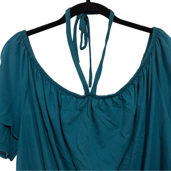 Lane Bryant Blue Off-Shoulder Blouse - Picture 4 of 6